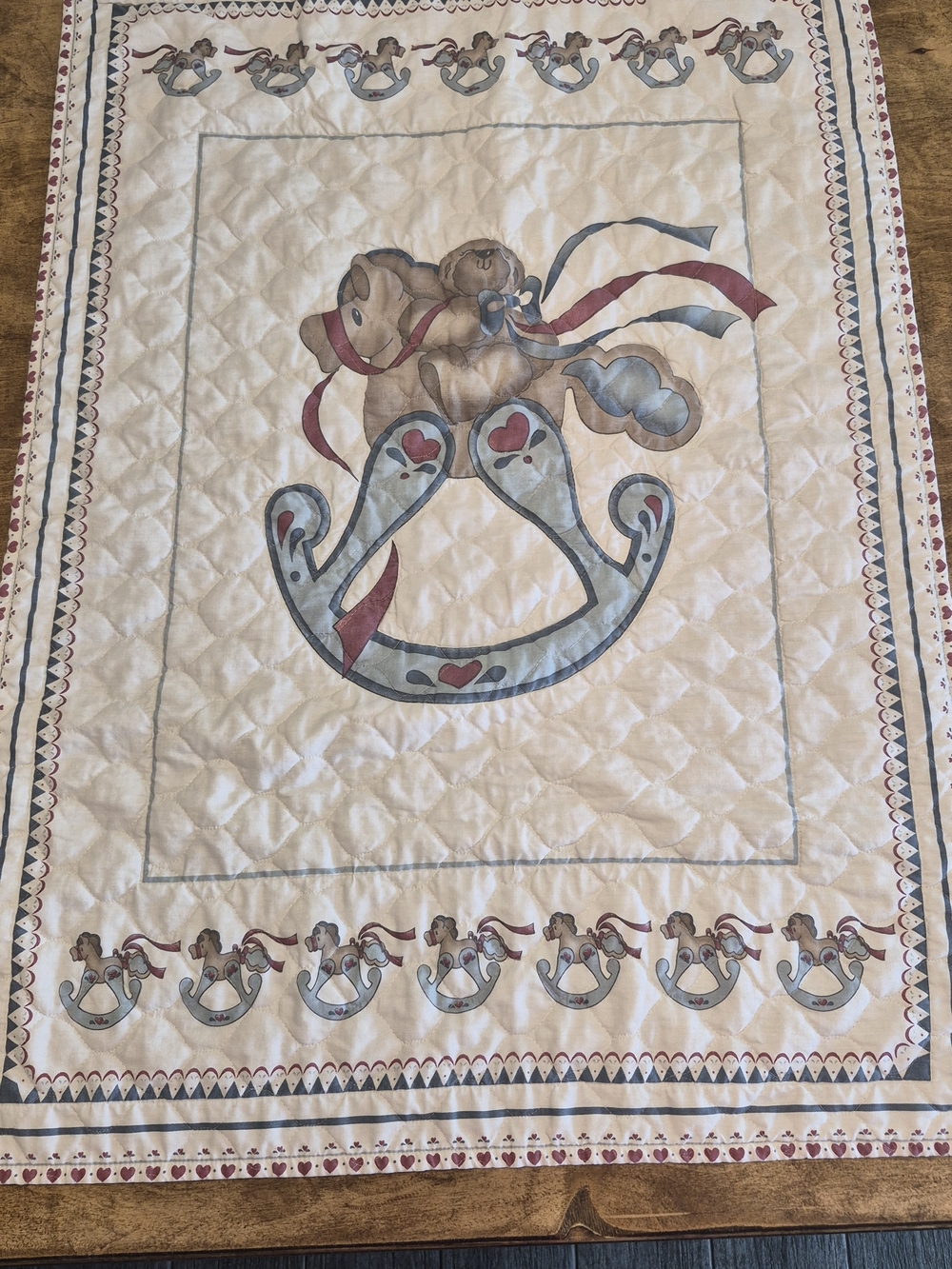 Handmade Vintage Rocking Horse Quilt